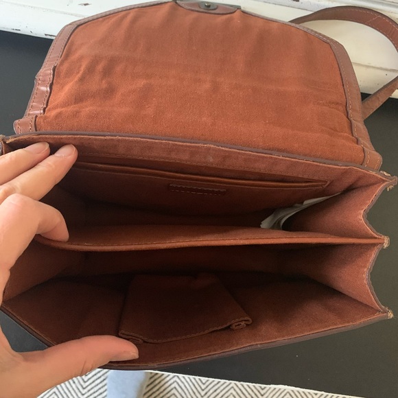 Zara Brown Leather Crossbody Bag Purse - Picture 6 of 7